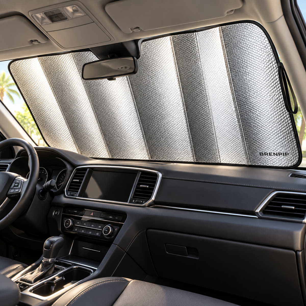 BRENPIP® Folding Windshield Sunshade – Reflective Car Shade