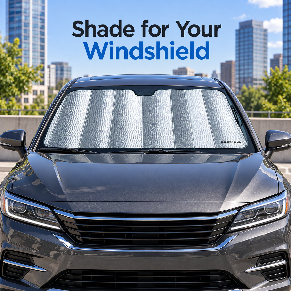 BRENPIP® Folding Windshield Sunshade – Reflective Car Shade