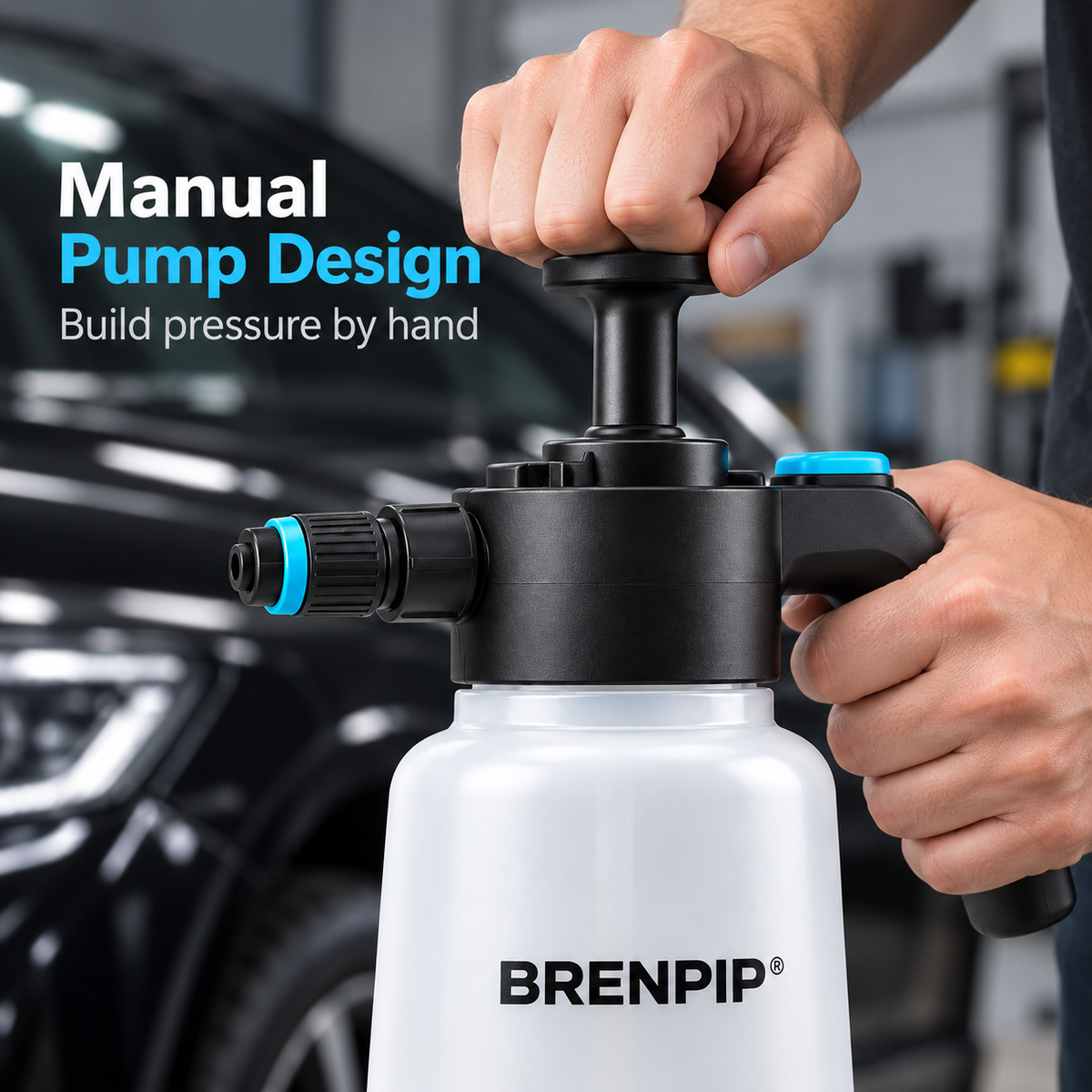 BRENPIP® Manual Car Wash Foam Sprayer – Hand Pump Design