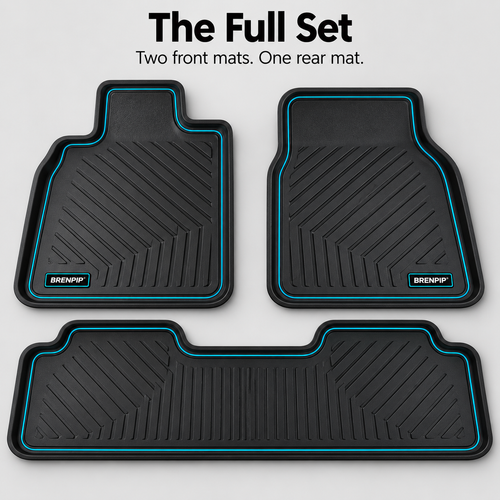 BRENPIP® Car Floor Mat Set – 3-Piece Front & Rear Mats