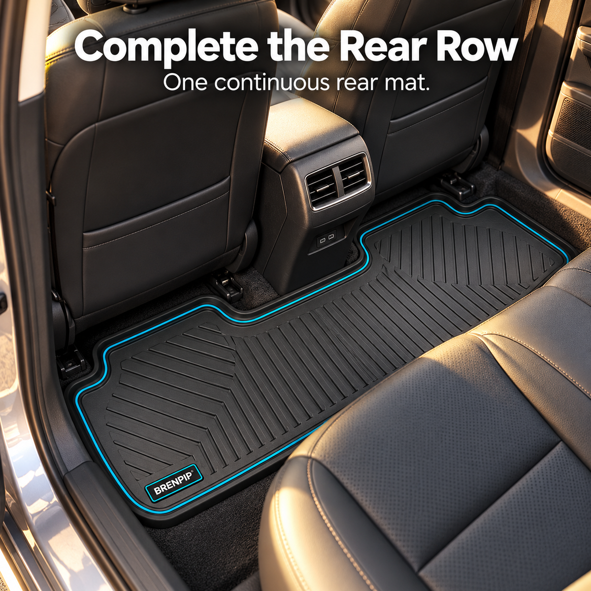 BRENPIP® Car Floor Mat Set – 3-Piece Front & Rear Mats