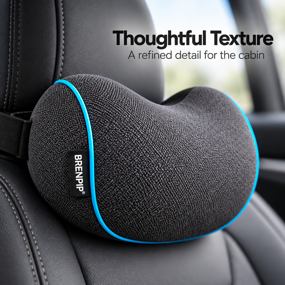 BRENPIP® Car Headrest Neck Pillows – 2-Pack with Adjustable Straps