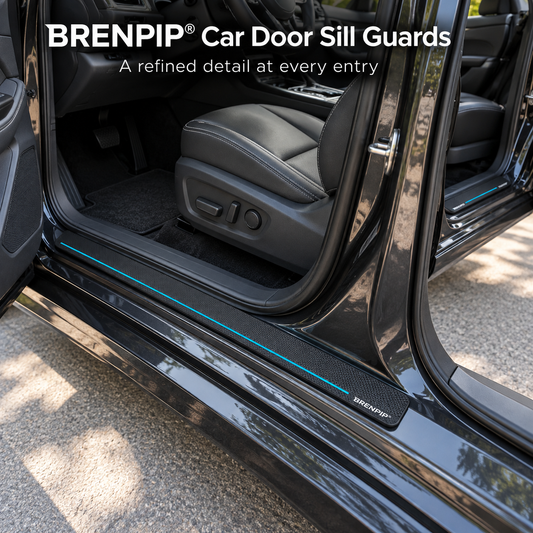 BRENPIP® Car Door Sill Guards, 4-Piece Protective Set for Front and Rear Doors