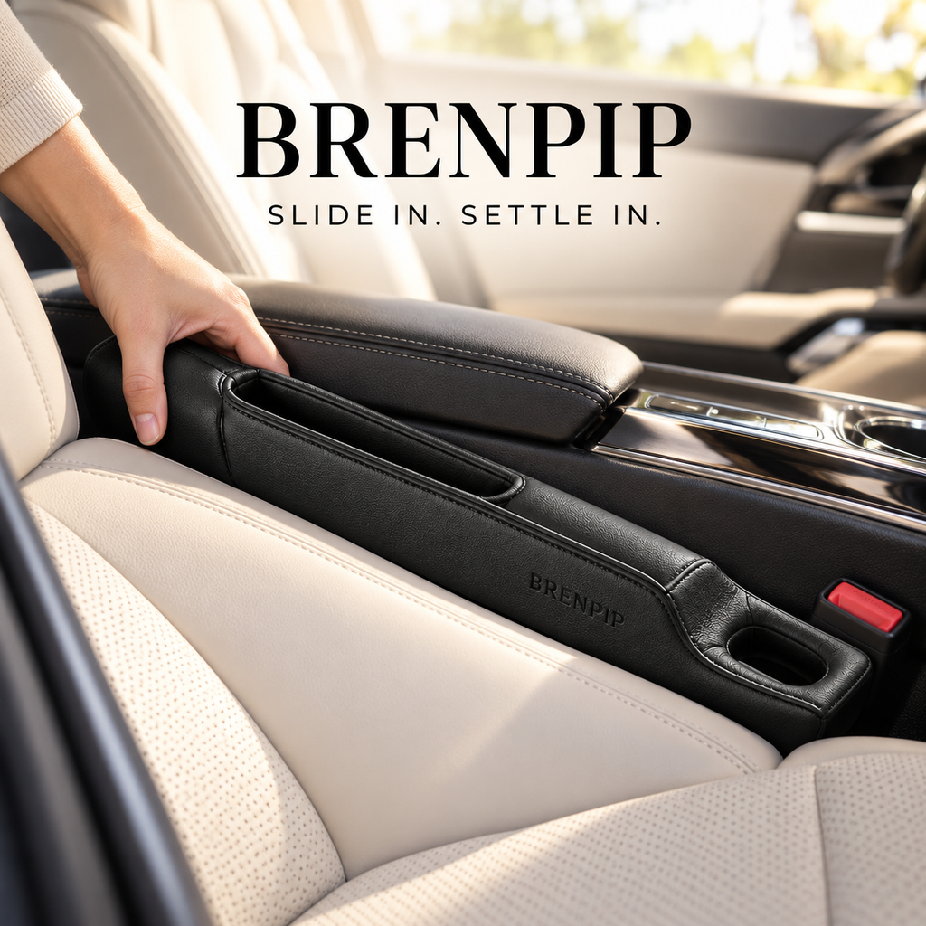 BRENPIP® Car Seat Gap Organizers – 2-Piece Storage Set for Front Seats